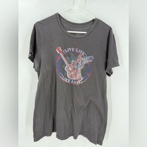 Jimmy Buffet women to blame vintage 'Live Life Like a Song' Tee shirt XL unisex